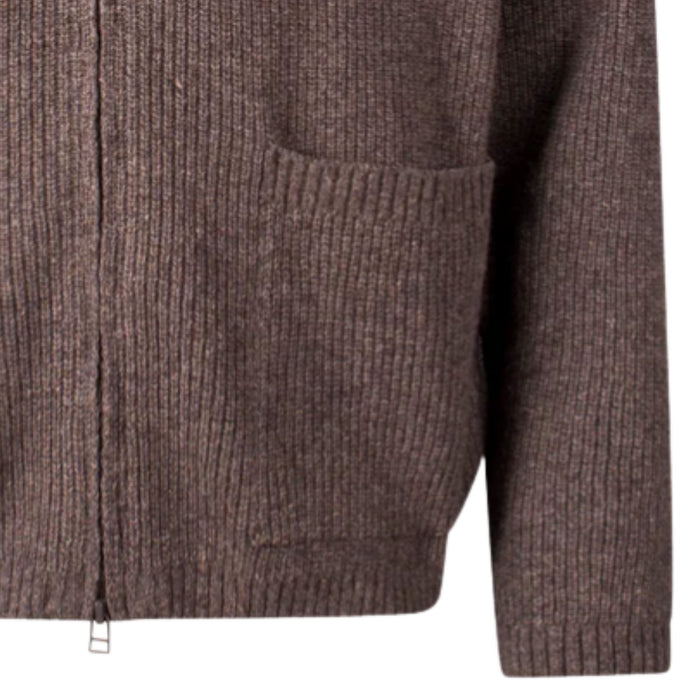 Universal Works Zip Caridgan Eco Wool - Tawny