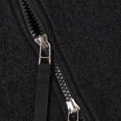 Universal Works Zip Waistcoat Wool Fleece - Black