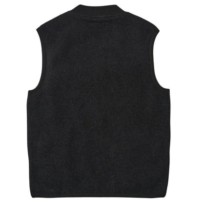 Universal Works Zip Waistcoat Wool Fleece - Black