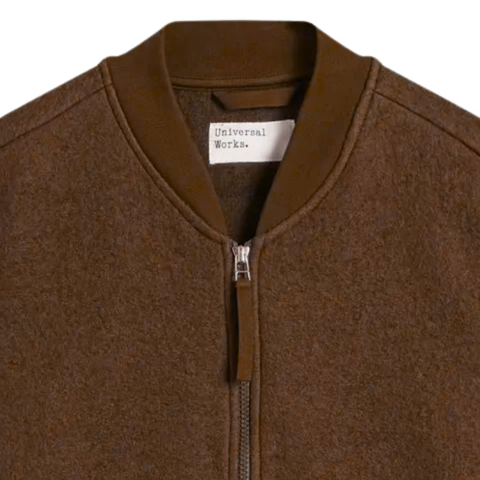 Universal Works Zip Waistcoat Wool Fleece - Cacao