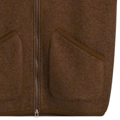 Universal Works Zip Waistcoat Wool Fleece - Cacao