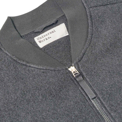 Universal Works Zip Waistcoat Wool Fleece - Grey Marl