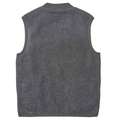 Universal Works Zip Waistcoat Wool Fleece - Grey Marl