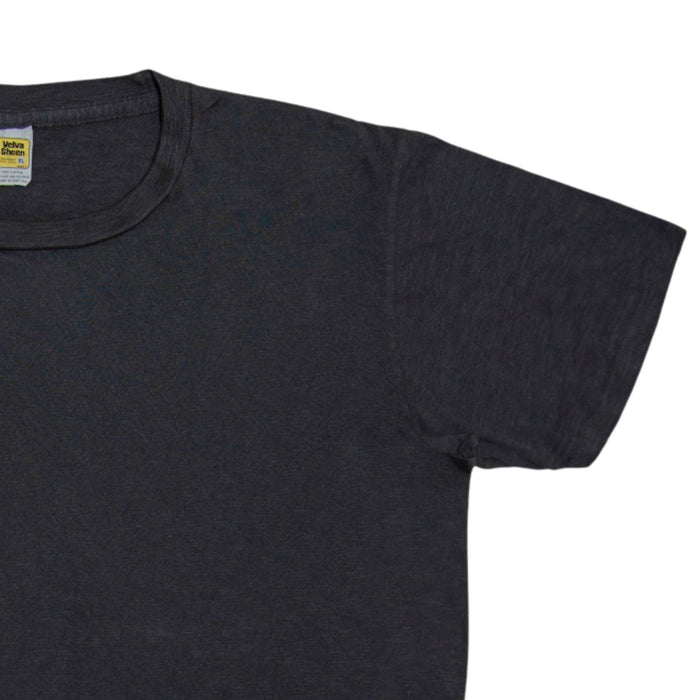 Velva Sheen Rolled Short Sleeve Crew Neck T-Shirt - Black