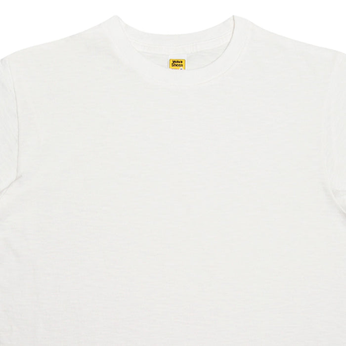 Velva Sheen Rolled Short Sleeve Crew Neck T-Shirt - White