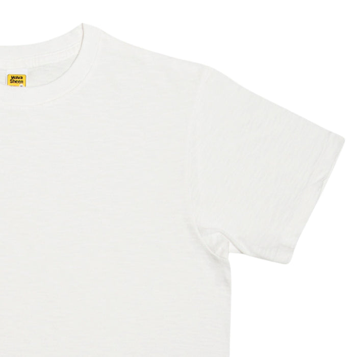 Velva Sheen Rolled Short Sleeve Crew Neck T-Shirt - White