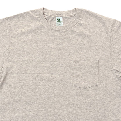 Velva Sheen Short Sleeve Crew Neck T-Shirt W/Pocket - Oatmeal
