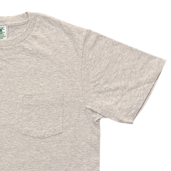 Velva Sheen Short Sleeve Crew Neck T-Shirt W/Pocket - Oatmeal