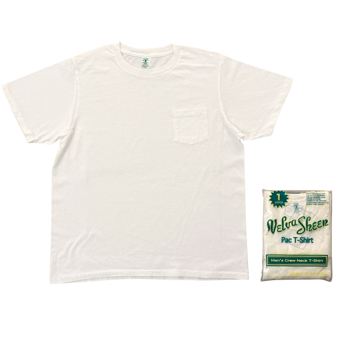 Velva Sheen Short Sleeve Crew Neck T-Shirt W/Pocket - White