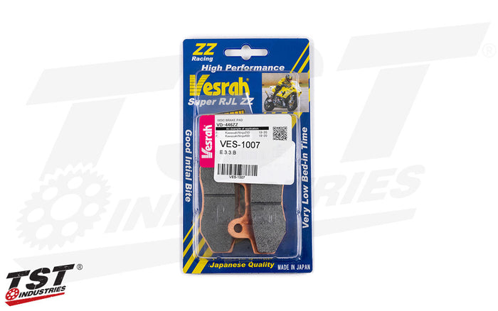 Improve braking performance on your Kawasaki Ninja 400 with Vesrah RJL ZZ Front Brake Pads.
