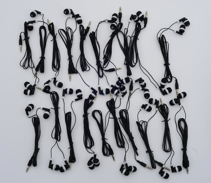 Wholesale Pack of 20 - New 3.5 mm Jack Standard In-ear Earbuds, Earphones