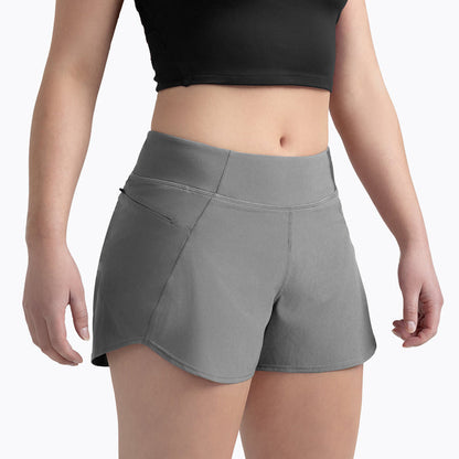 The REP Fitness Women's Artemis Shorts in Cool Gray front