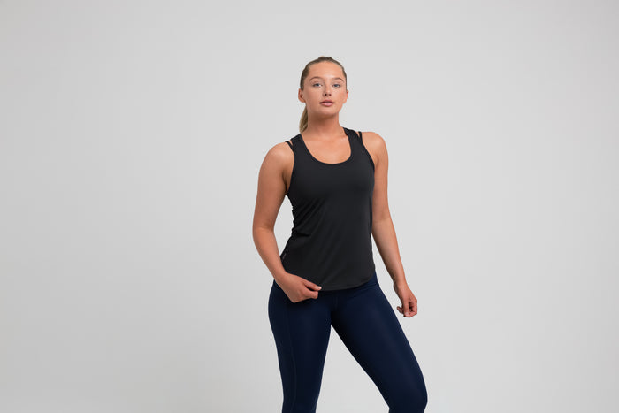 The REP Fitness Women's Clio Tank Top in Black front