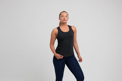 The REP Fitness Women's Clio Tank Top in Black front