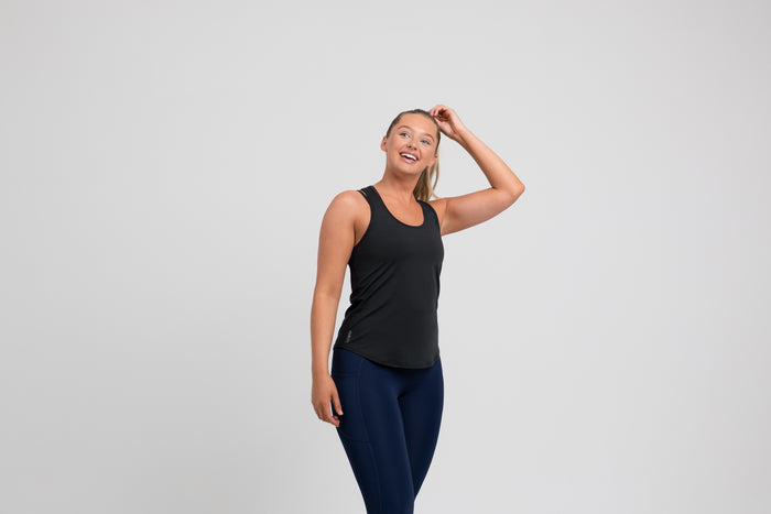 The REP Fitness Women's Clio Tank Top in Black front