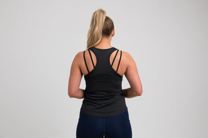 The REP Fitness Women's Clio Tank Top in Black back