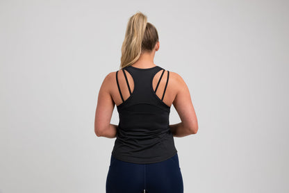 The REP Fitness Women's Clio Tank Top in Black back