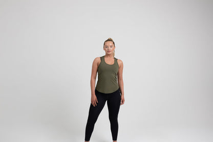 The REP Fitness Women's Clio Tank Top in Olive front