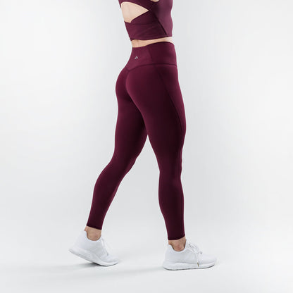 The REP Fitness Women's Eos Legging in Wine back