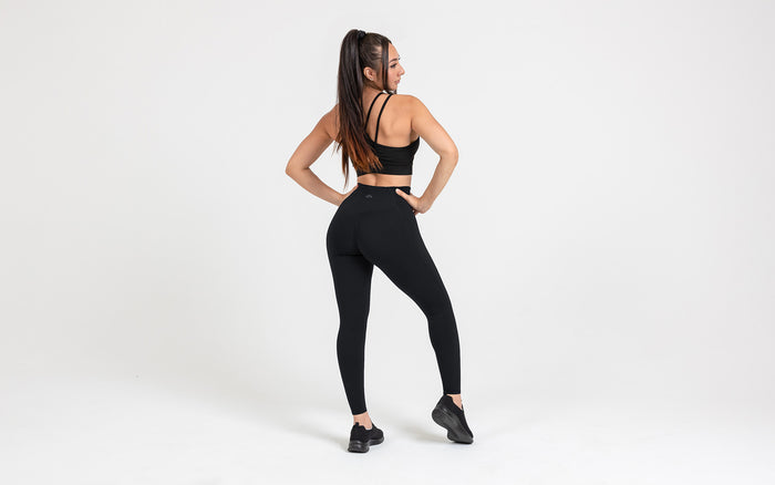 The REP Fitness Women's Eos Legging in Black back, full body