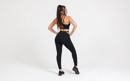 The REP Fitness Women's Eos Legging in Black back, full body