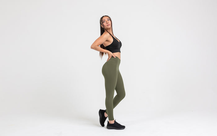 The REP Fitness Women's Eos Legging in Olive front