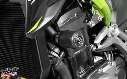 Womet-Tech Endurance Race Frame Sliders installed on Kawasaki Z900 / Z900RS