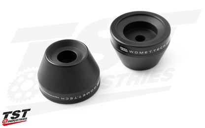 High density delrin sliders aid in abrasion and initial impact absorption.