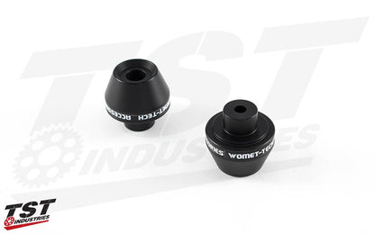 High quality delrin sliders aid in preventing damage to your forks, rotors, and fork bottoms in the event of a crash or slide.