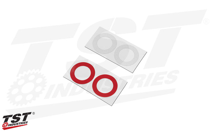 Includes two accent color ring decals for added style.