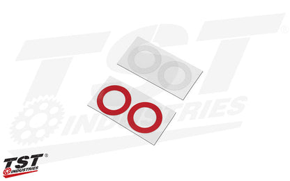 Includes two accent color ring decals for added style.
