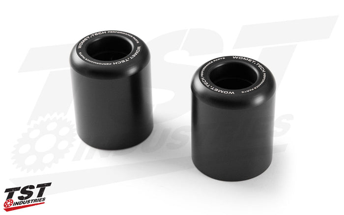 Robust delrin sliders provide initial impact absorption and a consumable sliding surface.