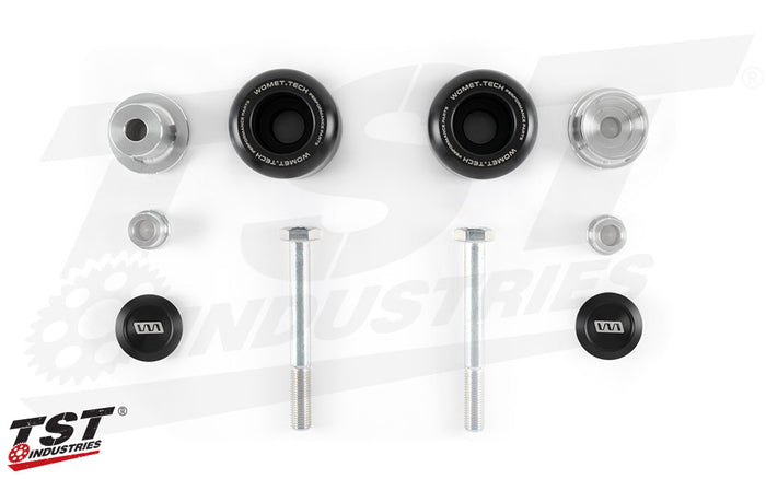 High Quality Delrin Sliders Aid In Preventing Damage To Your Bike In The Event Of A Crash Or Slide.