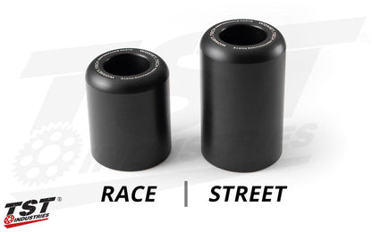 Compare the Race and Street slider puck length.