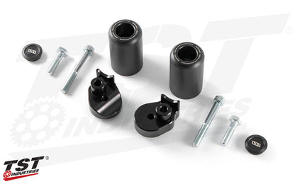 Womet-Tech Frame Sliders for Yamaha R3 2019-2024 - Street version shown.