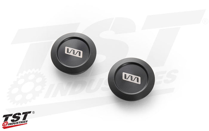 Both the Street and Race R3 Frame Sliders include black Womet-Tech Slider Caps.