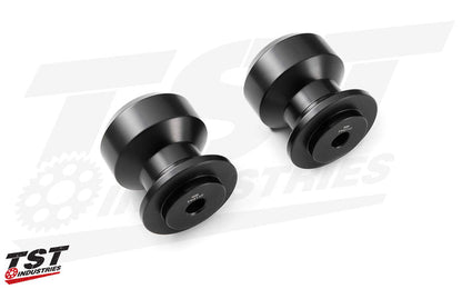 Shaped to work with most properly outfitted spooled rear paddock stands.