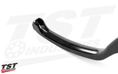 CNC machined billet aluminum construction features a black anodized finish.