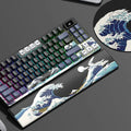 Womier Sk80 Pro Kanagawa Themed 75% Wireless Mechanical Keyboard with Multimedia Display with RGB