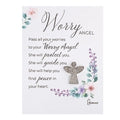 Worry Angel Pin Silver .75"H