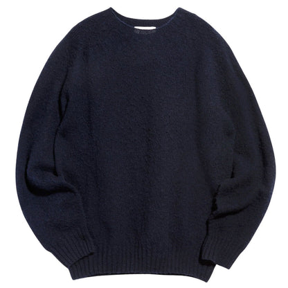 YMC Suedehead Crew Knit Jumper - Navy