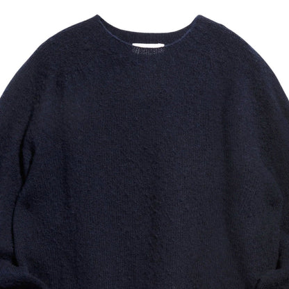 YMC Suedehead Crew Knit Jumper - Navy