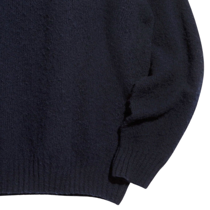 YMC Suedehead Crew Knit Jumper - Navy