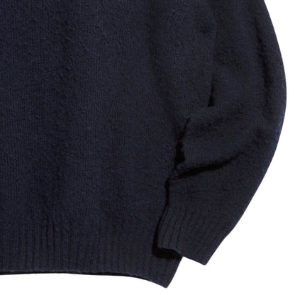 YMC Suedehead Crew Knit Jumper - Navy